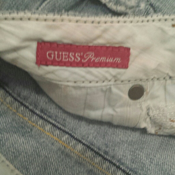 Guess Y2K Short Distressed Button Up Jean Shorts - Picture 2 of 12